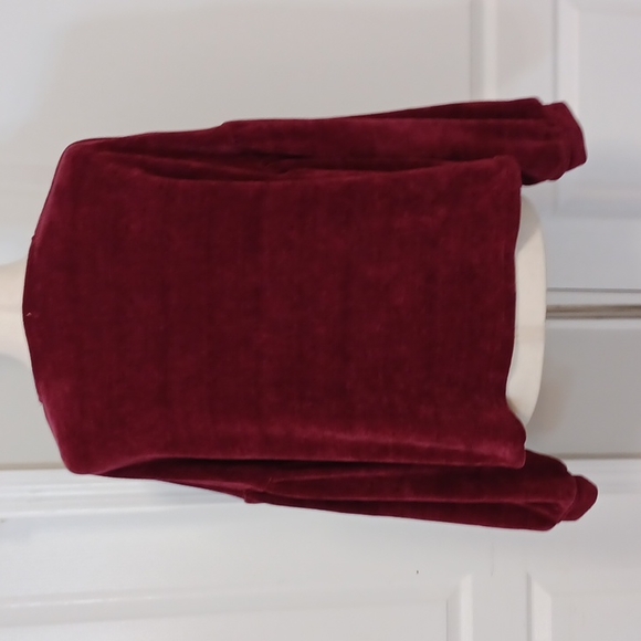 OVS drop shoulder medium maroon burgundy bishop balloon lantern sleeve sweater - Picture 8 of 16